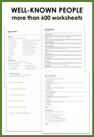 Vorschau - Arbeitsblätter - Well-known People (Texts and Exercises) - Deckblatt