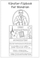 Vorschau - Arbeitsblätter - Piet Mondrian - Künstler - Flipbook einen Steckbrief erstellen & Kunstbetrachtung - Seite 1