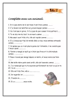 Aperçu - Apprentissages en autonomie - Français : vocabulaire: fiches expressions animaux - Page 3