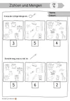 Vorschau - Arbeitsblätter - Zahldarstellung - Arbeitsblätter - Würfelbilder, Strichlisten, Fingerbilder, Mengen ZR 20 - Seite 3
