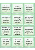 Vorschau - Aufgabenkarten - AES Fragekarten Ernährungspyramide, Vollwertig Ernährung, 10 Regeln der DGE ... - Seite 3