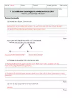 Vorschau - Klassenarbeiten - Probe + Lösung zum Thema Demokratie & Wahlen - Seite 3