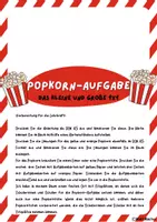 Vorschau - Arbeitsblätter - Popkorn-Aufgabe/ Kleines und großes 1x1 - Deckblatt
