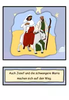 Vorschau - Präsentationen/Tafelbilder - Erzählkarten / Bildkarten / Wortkarten "die Weihnachtsgeschichte" DaZ / KBW / Religion - Seite 3