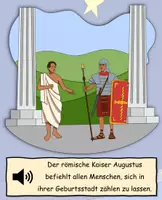 Vorschau - Präsentationen/Tafelbilder - Die Weihnachtsgeschichte zum Hören und Lesen - Die Geschichte von Jesu Geburt als Präsentation - Weihnachten / Advent DaZ / Deutsch / Religion - Seite 2