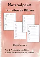Vorschau - Unterrichtsreihen - Materialpaket - Schreiben zu Bildern - Anfangsunterricht - Deckblatt