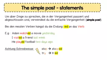 Vorschau - Präsentationen/Tafelbilder - Präsentationsfolien simple past - Seite 2