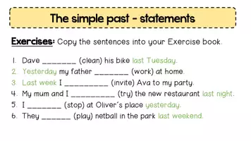 Vorschau - Präsentationen/Tafelbilder - Präsentationsfolien simple past - Seite 3