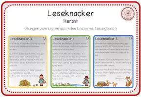 Vorschau - Stationenlernen - Leseknacker Herbst - Deckblatt