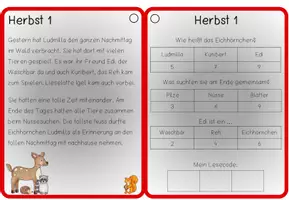 Vorschau - Stationenlernen - Leseknacker Herbst - Seite 1