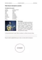 Vorschau - Arbeitsblätter - Pedro Guerra – Extranjeros (Canción) - Deckblatt