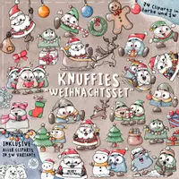Vorschau - Mal- und Bastelvorlagen - Knuffies „Weihnachten“ Cliparts Set - Seite 3