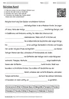Vorschau - Arbeitsblätter - Arbeitsblatt "Religiöse Kunst" + interaktive Lösung & MP3 + - Deckblatt