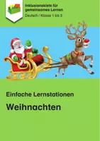 Vorschau - Arbeitsblätter - Einfache Lernstationen: Weihnachten - Deckblatt
