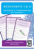 Vorschau - Arbeitsblätter - Deutsch: Konjunktiv - auch interaktiv - Deckblatt
