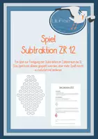 Vorschau - Spiele - Subtraktion ZR 12, Spiel, Zahlenraum 12 - Deckblatt