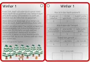 Vorschau - Stationenlernen - Leseknacker Winter - Seite 1