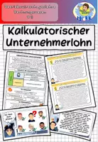 Vorschau - Stundenentwürfe - Kalkulatorischer Unternehmerlohn BwR 9 II Lehrplan Plus - Deckblatt