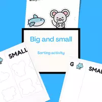 Vista previa - Juegos / Gamificación - Adjectives BIG and SMALL sorting activity - Portada
