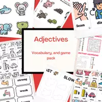 Vista previa - Juegos / Gamificación - Adjectives vocabulary and games | ESL PDF | young learners - Portada