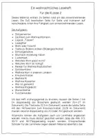 Vorschau - Unterrichtsreihen - Leseheft Weihnachten (Weihnachtliches Leseheft) - Klasse 2 - Seite 1