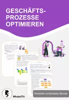 Vorschau - Arbeitsblätter - Geschäftsprozesse optimieren - Komplett vorbereitete Stunde - Deckblatt