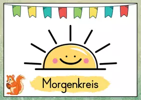 Vorschau - Poster - Morgenkreis Karten - Eichhörnchen für die Eichhörnchenklasse - Seite 1
