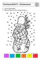 Vorschau - Arbeitsblätter - Winterliche Rechenmalblätter - 1. Klasse - Seite 3