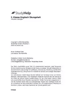 Vorschau - Arbeitsblätter - Englisch 5. Klasse Übungsheft mit 85 Aufgaben und Lösungen - Seite 1