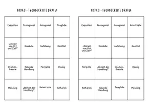 Vorschau - Spiele - Fachbegriffe rund ums Drama - Bingo - Deutschunterricht - Seite 3