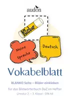 Vorschau - Mal- und Bastelvorlagen - Bildwörterbuch DaZ - Lineatur für 2.+3. Klasse - BLANKO-Seite für alle Themen - individuelles Bildwörterbuch DaZ im Schnellhefter - Deckblatt