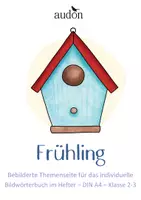 Vorschau - Arbeitsblätter - Frühling DaZ - bebilderte Themenseite für individuelles Bildwörterbuch im Hefter - Lineatur Klasse 2-3 - Deckblatt