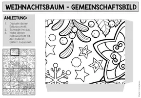 Vorschau - Mal- und Bastelvorlagen - Weihnachtsbaum - Gemeinschaftsbild (Kooperatives Poster) - Seite 3