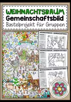 Vorschau - Mal- und Bastelvorlagen - Weihnachtsbaum - Gemeinschaftsbild (Kooperatives Poster) - Deckblatt