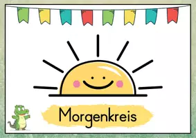 Vorschau - Poster - Morgenkreis Karten - Krokodil für die Krokodilklasse - Seite 1