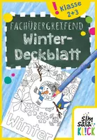 Vorschau - Mal- und Bastelvorlagen - *KUNST* Winter Ausmalbild & Deckblatt fürs SACHKUNDE-Heft - Deckblatt