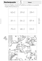 Vorschau - Stationenlernen - Zahlenraum 100 | Rechenpuzzle | Mathe | Klasse 2 | Frühling - Seite 2