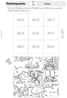 Vorschau - Stationenlernen - Zahlenraum 100 | Rechenpuzzle | Mathe | Klasse 2 | Frühling - Seite 3