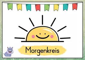 Vorschau - Poster - Morgenkreis Karten - Nilpferd für die Nilpferdklasse - Seite 1