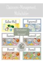 Vorschau - Poster - Plakat Schilder "Mülltrennung" im Klassenraum - Deckblatt