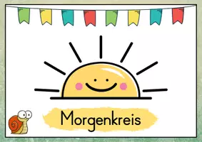 Vorschau - Poster - Morgenkreis Karten - Schnecke für die Schneckenklasse - Seite 1