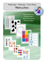 Vorschau - Mal- und Bastelvorlagen - Weihnachten Klettmappe - Arbeitsmappe - Teacch - Deckblatt