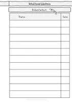 Vorschau - Anderer Materialtyp - Bildwörterbuch DaZ ab Klasse 4 - Inhaltsverzeichnis für individuelles Bildwörterbuch DaZ im Schnellhefter - Seite 2