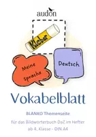 Vorschau - Mal- und Bastelvorlagen - Bildwörterbuch DaZ ab Klasse 4 - BLANKO-Themenblatt für alle Themen - individuelles Bildwörterbuch DaZ im Schnellhefter - Deckblatt