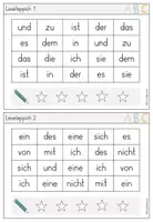 Vorschau - Arbeitsblätter - Leseteppiche mit den 100 häufigsten Wörtern (1. und 2. Klasse) - Seite 1