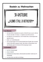 Vorschau - Mal- und Bastelvorlagen - 3D-Bastelidee - Kleiner Stall von Bethlehem - Kopiervorlagen - Seite 3