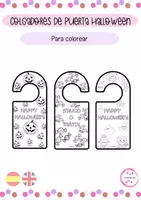 Vista previa - Manualidades / Dibujos para colorear - COLGADORES HALLOWEEN - Portada