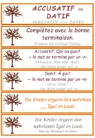 Aperçu - Cartes d'exercices - Allemand: Akkusativ oder Dativ Übungskarten Herbst - Page 1
