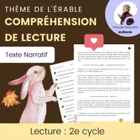 Aperçu - Jeux - Érable : Texte narratif 2e cycle - Page de couverture