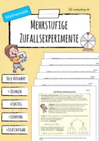 Vorschau - Arbeitsblätter - MEHRSTUFIGE ZUFALLSEXPERIMENTE - Baumdiagramme (Arbeitsblatt) - Deckblatt